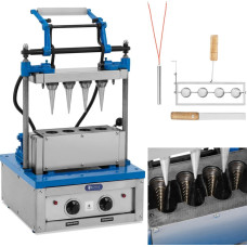 Royal Catering Waffle maker machine for baking wafer cones for ice cream 100-120 wafers / hour 47 x 112 mm.