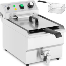 Royal Catering Reguliuojama elektrinė riebalų keptuvė su išleidimo čiaupu 230 V 3000 W 9 l