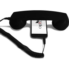 Opis 60s Micro: Retro Mobile Phone Handset for Apple iPhones with Lightning/Retro Phone Handset for iPhone/Retro Handset for iPhone/for iPhone Telephone Handset/Earphones for iPhone Black