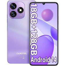 OUKITEL C51 Smartphone Without Contract, 18 GB (6 + 12) + 128 GB Mobile Phone Without Contract, 6.8 Inches, Android 14 5150 mAh Battery, 13 MP + 5 MP Camera, Face + Fingerprint, GPS, Dual SIM 4G