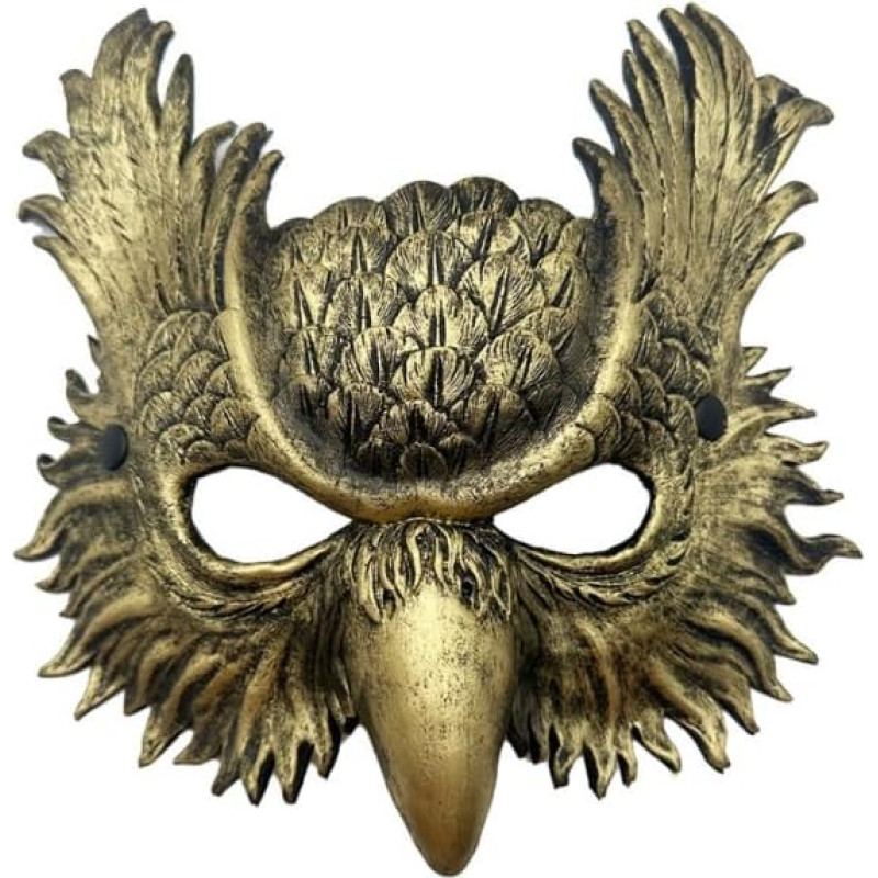 MIMIKRY Pusė kaukė Spooky Owl Evil Owl Bird Masquerade Ball Owl Mask Commedia dell'arte Halloween