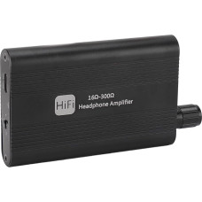 Headphone Amplifier, Portable Headphone Amplifier, Two Stage Gain Switch, Metal Stereo Audio Amplifier, 3.5mm AUX Input Output, 16-300 Ohm, for MP3/4, Phones