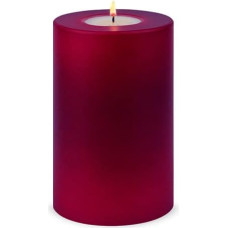 Qult Farluce Trend - Tea Light Holder in Candle Shape, Merlot Red, Christmas Collection, Advent Candles, Christmas Candles, Candle Plastic Candle in Candle Look (Diameter 8 x Height 12 cm)