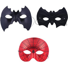 Superhelden-Maske, Spinnenmasken, Batgirl, Batboy, Erwachsenenkostümmaske, schwarze Augenmaske, halbe Gesichtsmaske, für Halloween-Kostüm, Cosplay, Partyzubehör, Halloween, Bühnenaufführung,