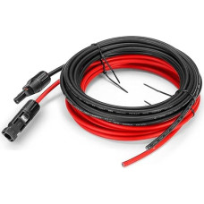 ANFIL Solar Cable 4 mm² Solar Panel Extension Cable with Socket and Plug Including 0% VAT According to § 12 Paragraph 3 UStG (1-30 m, 4 mm²/6 mm²) for PV Cable Solar System Solar Panel Extension (6 m