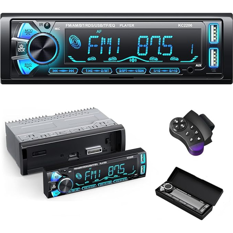 RDS Car Radio Bluetooth, 1Din Car Radio SD/AUX