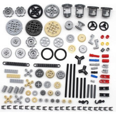 Technology Replacement Parts Set, 116 Pieces Technology Parts Bricks Kit Gear Equipment Clamping Blocks Connector, Technology Parts Gear Equipment