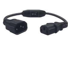 We Top IEC 320 C14 Male to C13 Female Extension Cable with 10A On/Off Switch Power Cord for PDU UPS