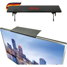 SCHWAIGER 661804 TV Shelf, Monitor Stand, Screen Shelf, Multimedia Shelf, TV Topper, Television, Speaker Holder, Reciever Holder, 18 Inches