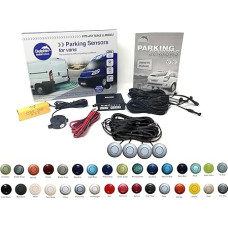 Dolphin Automotive VPS400 Reverse Lock Parking Sensor Rear Kit, 4 Sensors with Extensions and Audio Alerts (Grey)