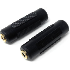 DRUT 2 Stück 3,5-mm-Buchse auf Buchse, 1 8 Zoll Buchse auf Buchse, Stereo-Adapter, Kabel-Gender-Changer, Schwarz