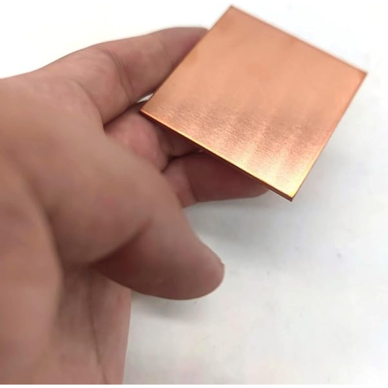 WUDOLI Flat Sheet C17200 Zirconium Copper Plate Piece Chrome Copper Plate Piece Zirconium Copper Alloy Sheet Square Materials (Color : 3-100-200mm)