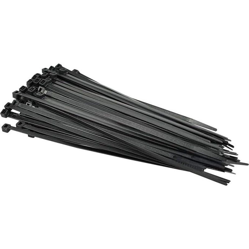 Robuste Kabelbinder, 300 x 4,8 mm, super starkes Nylon, selbstsichernd, Kabelbinder für Heimwerker, Zuhause und Gewerbe, 100 Stück