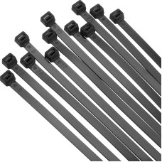 100 Stück Kabelbinder 8 Zoll, selbstsichernde Nylon-Kabelbinder mit einer Zugfestigkeit von 120 lbs für den Innen- und Außenbereich, Schwarz