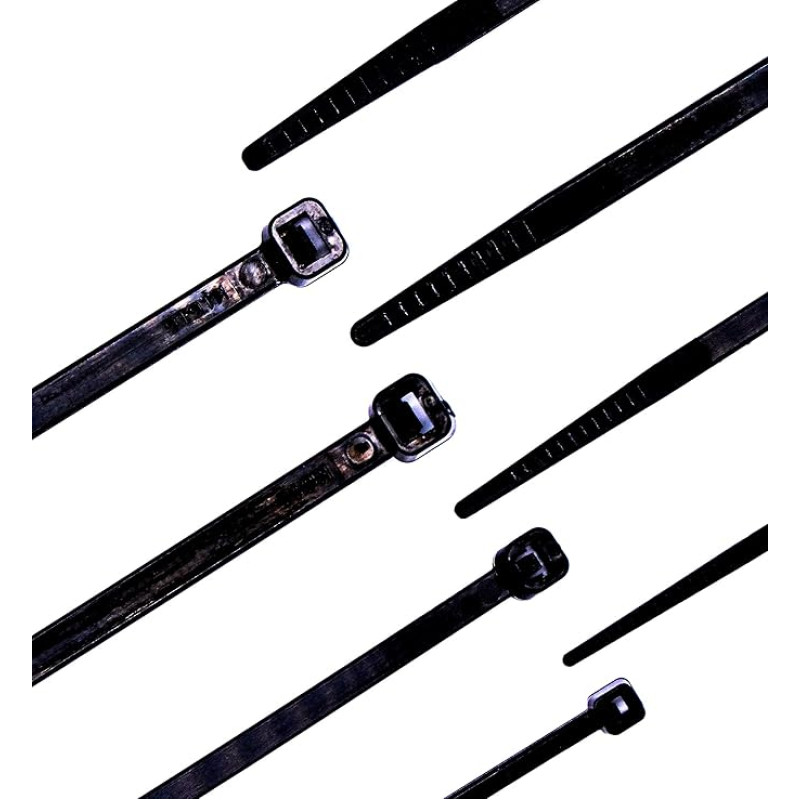 100 x Black or Neutral Nylon Plastic Cable Ties