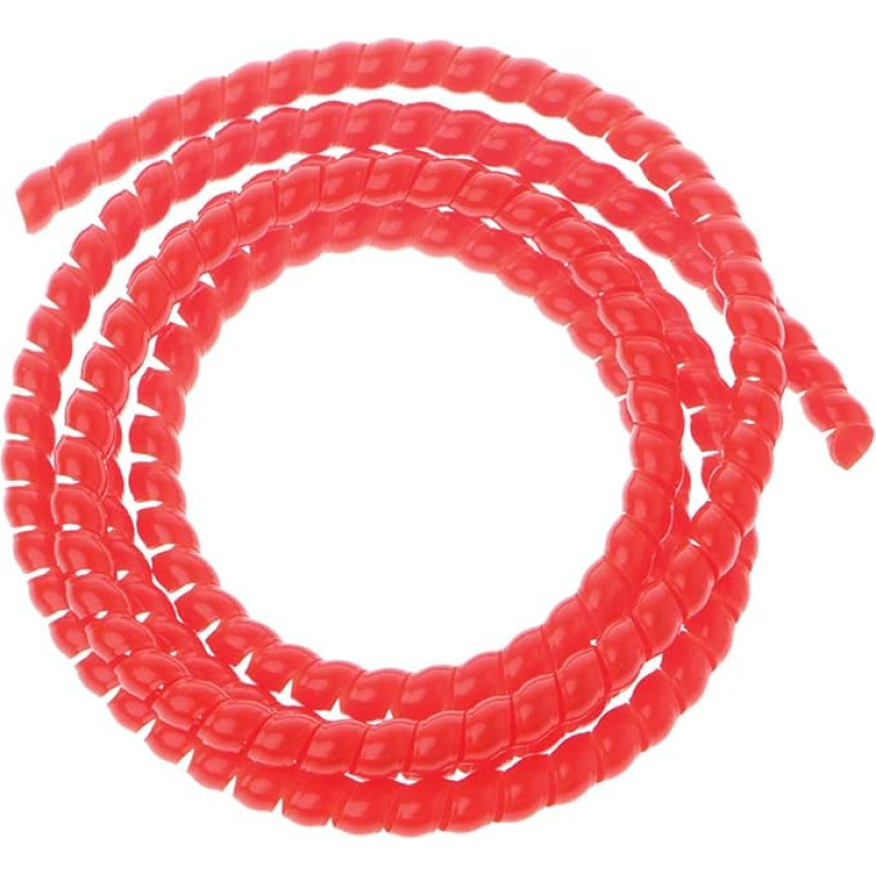 fivekim Spiral Wrap Tape 2 m 10 mm PP Plastic Spiral Bound Modified Polypropylene Red Length 2 m / 6.56 ft (approx.)