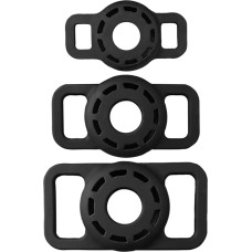 Airtag Dog Cat Collar Holder, Silicone Pet Collar Cover for Apple Airtag (Medium, Black)