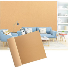 Selbstklebende Korkplattenrolle für Wanddekorationen, Heimwerkerarbeiten, rahmenlose Fotoanzeige, Kork-Pinnwandfliesen für Büro, Zuhause und Schule (1,22 x 1,64 m, 6 mm)