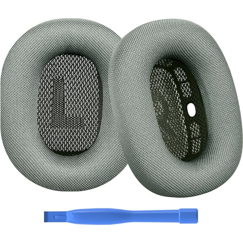 Replacement Ear Pads for AirPods Max Headphones by MMOBIEL - Memory Foam and Mesh Fabric Headphones Ear Pads - Headphone Replacement Pads - Green