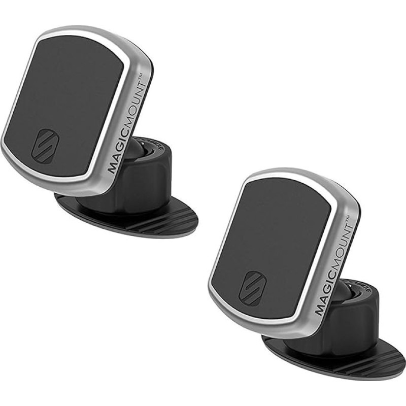 Scosche MPDB MagicMount Pro Universal Magnetic Mount for Mobile Devices in Frustration-Free Packaging, Black, Dash, Pack of 2, Black
