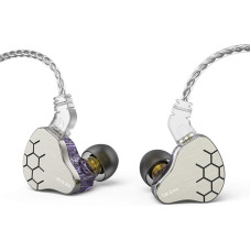 KINBOOFI KBEAR Lark In Ear Monitor, metalinis korpusas 1BA 1DD Dual Driver Stereo Sound HiFi ausinės laidinės ausinės su 2 kontaktų kabeliu muzikantams dainininkams (violetinės spalvos, be mikrofono)