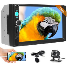 Autoradio 2 Din mit Display 7 Zoll, Automobilinis radijas Bluetooth Doppel Din mit Video-Ausgangsfunktion Mirror Link Radio FM USB/AUX EQ SWC Rückfahrkamera Mic Unterstützung SD-Karte