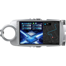 DAB+ 9 colių IPS Android 14 Dvigubas DIN automobilinis radijas Toyota Yaris Grma 2012-2017 m. Galinė kamera + MIC 4G + 64G Carplay DSP Palaiko WiFi/BT5.0/USB/MirrorLink/SWC/FM/AM/RDS/Fast-Boot