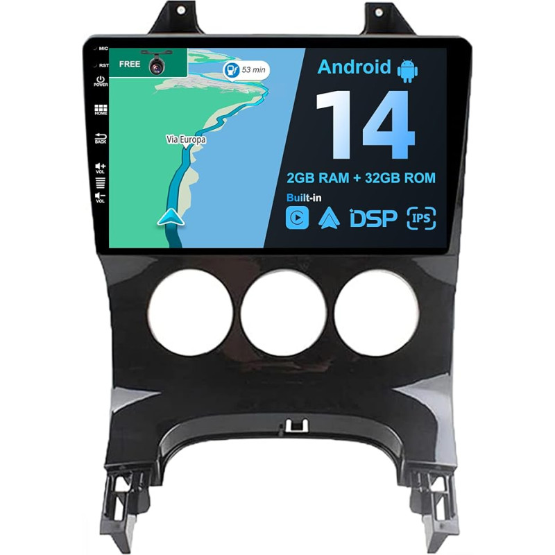 BXLIYER Android 13 IPS Car Radio Suitable for Peugeot 3008/5008 (2009-2016) - Built-in CarPlay Android Car - Free Camera - 2G + 32G - 9 Inch 2 DIN - DAB Steering Wheel Control Fast Boot WiFi DSP