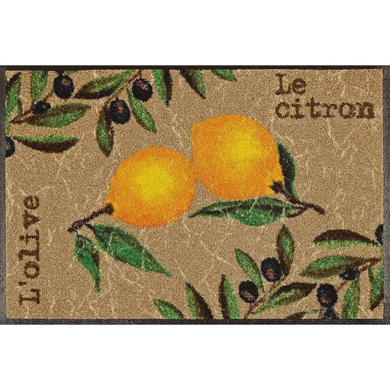 skalbimas+džiovinimas 051879 Kilimėlis prie durų 50 x 75 cm Le Citron motyvas