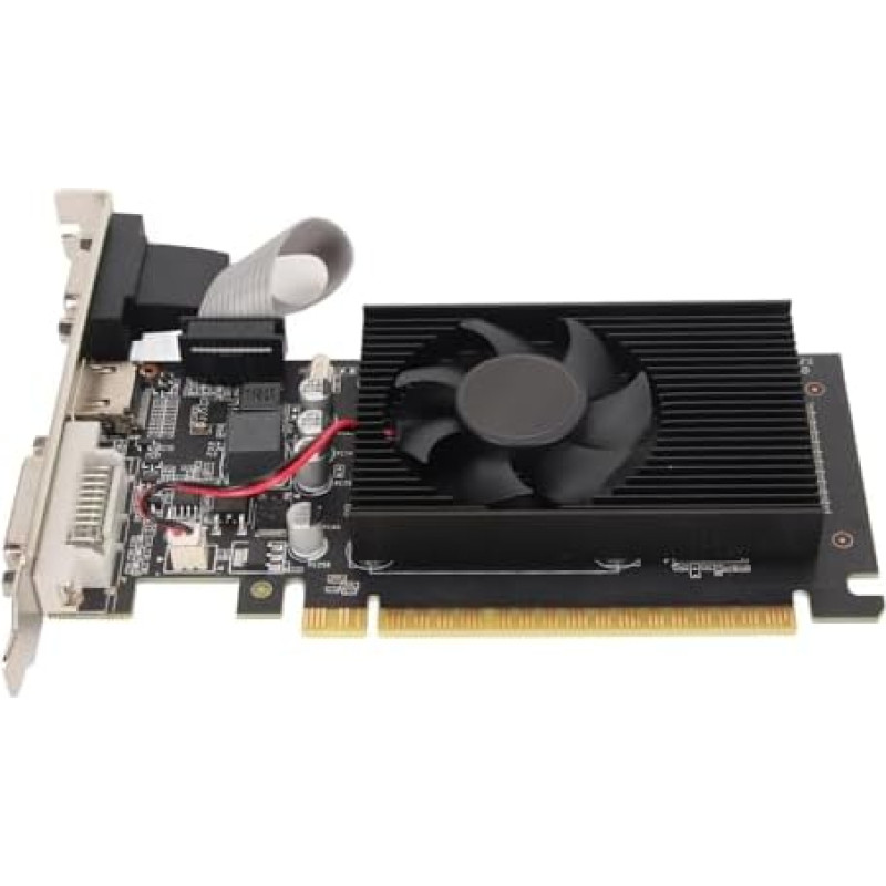 Goshyda GT610 2GB GDDR3 64bit vaizdo plokštė HDMI DVI VGA PC grafinė kortelė Stalinio kompiuterio GPU PCI Express 1.1X16 su ventiliatoriumi
