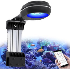 PopBloom WiFi Sea Water LED 60 W, Saltwater LED Lighting Full Spectrum for Reef Coral Fish Aquatic Plants Salt Water Aquarium (60 W WiFi (Black))