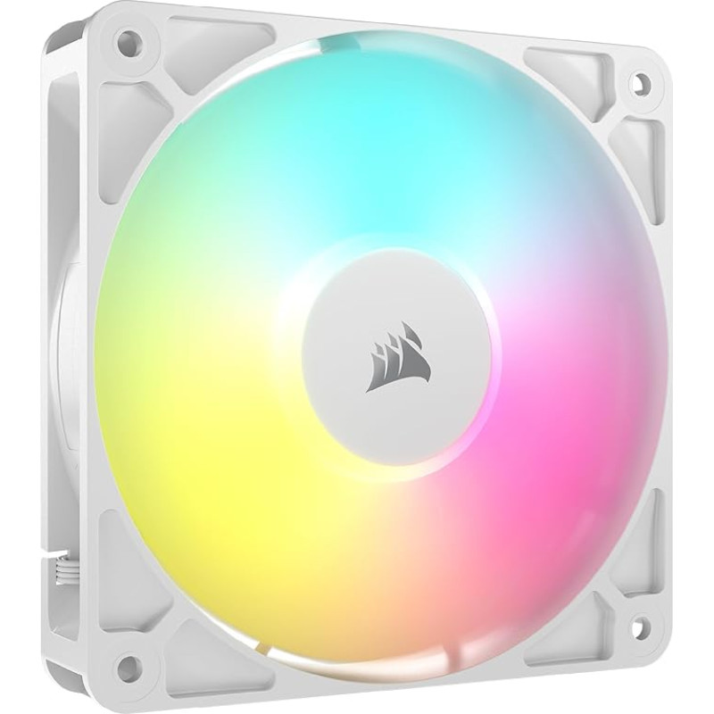 CORSAIR RS120 ARGB 120mm PWM Fan - Daisy Chain Connection - Low Noise - Magnetic Dome Bearing - Single Pack - White
