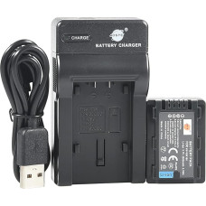 DSTE VBK180 ličio jonų akumuliatorius ir mikro USB įkroviklis tinka 