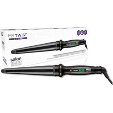 Salon Studio Professional MyTwist Tapered Ceramic Curling Iron and Tourmaline with Variable Diameter 16-32 mm - Automatic Shut-Off, Temperature Control 100-230°C - Styling Tool