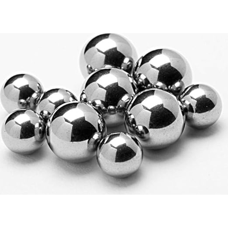 Bright steel balls, precision steel balls, 8 mm ball marbles, 6.35 - 9 mm, 2.9 kg, light surface 7.0 mm