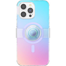 PopSockets iPhone 14 Pro Max Case with Mobile Phone Grip and Slide Compatible with MagSafe, Mobile Phone Case for iPhone 14 Pro Max, Wireless Rechargeable - Iridescent