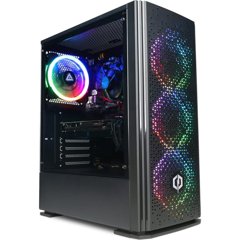CYBERPOWERPC Wyvern Gaming PC - Intel Core i5-12400F, Nvidia RTX 3050, 16GB RAM, 500GB NVMe SSD, 650W PSU, Windows 11, Blaze RGB