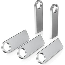 USB Stick 16 GB Pack of 5, ABLAZE Mini Memory Sticks, Waterproof, 16 GB USB Sticks, Metal, Pack of 5 for Laptop, Computer, TV, Car