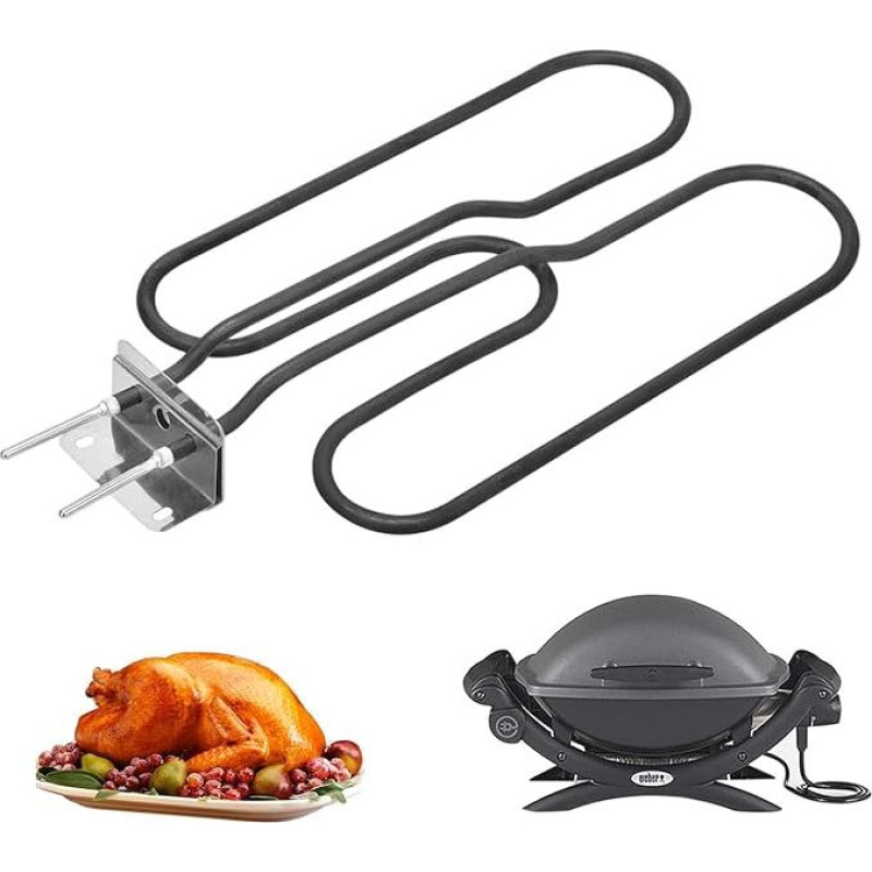 Heating Element 66631 for Weber Electric Grill, Grill Heating Elements Replacement Part Compatible with Q140, Q1400 Grill, Electric Smoker Outdoor Indoor Grill Heating Element, Grey