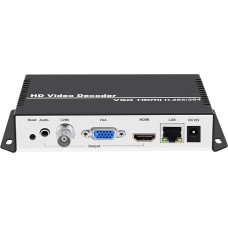 URayCoder H.265 H.264 IP vaizdo įrašų dekoderis HDMI VGA CVBS Vaizdo garso transliacijos dekoderis RTMP HLS RTSP UDP SRT dekoderis H.265 H.264 dekodavimo vaizdo kodavimo įrenginys ir IP kamera ir kt.