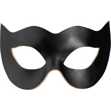 Andracor Venetian Mask - Colombina Spiona Black Venetian Leather Mask