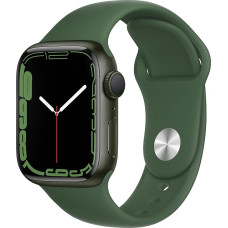 Apple Watch Series 7 (GPS, 41MM) Aluminiumgehäuse Grün mit Clover Sportarmband (Generalüberholt)