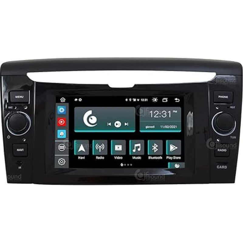 Costum Fit Car Radio for Lancia Ypsilon Android GPS Bluetooth WiFi Dab USB Full HD Touchscreen Display 6.2 Inch Easyconnect 8-Core Processor Voice Commands