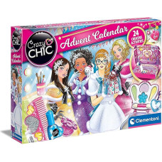 Clementoni Crazy Chic Advent Calendar 2023 - Beauty Christmas Calendar with Jewellery, Make-up, Tattoos & Great Accessories - For Children from 6 Years, 18673