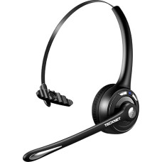 TECKNET Bluetooth Headset mit Mikrofon, kabelloses PC Headset, Rauschunterdrückung und Freisprechen Chat Headset für Computer, Callcenter, Telefonkonferenzen, Super Leicht, Ultra Komfort