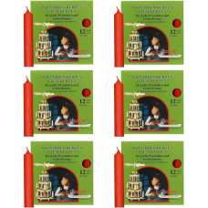 OLShop AG Knox Pyramid Candles Red 6 Pack (6 x 12 Items) Size Approx. 17 x 100 mm Christmas Candles
