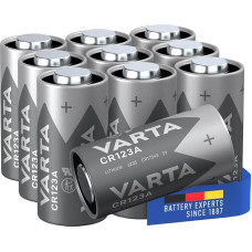 VARTA Batterien CR123A Lithium Rundzellen, 10 Stück, Lithium Cylindrical, 3V, Spezialbatterien für elektronische Kleingeräte, mit langanhaltender, höchster Leistung