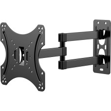 JXMTSPW TV Wall Mount Swivelling and Tilting for 14-42 Inch Universal TV Mount Television, up to 20 kg, Max VESA 200 x 200 mm 19 21 32 40 Inch Adjustable Tilt and Rotation Monitor Wall Mount