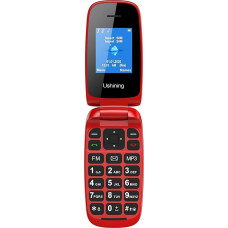 CHAKEYAKE Senior Mobile Phone without Contract, Folding Mobile Phone with Large Buttons, 2G GSM Mobile Phone for Seniors with 1.7 Inch Colour Display, Dual SIM, SOS Emergency Call Button, Torch (Red)