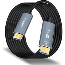 Twozoh HDMI Fibre Optic Cable 100 m, HDMI Optical Cable 2.0 4K/60Hz (4:4:4 HDR10 HDCP2.2) 1440p 144Hz 18Gbps High Speed UHD Fibre Optic HDMI Cable